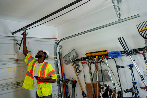 Professional Garage Door Panel Replacement technician working in Harmon County County, OK